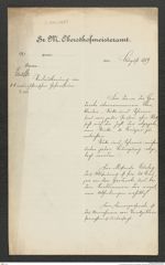 k.k. naturhistorisches Hofmuseum, Intendanzakten 1885-1896 (Hauer), Aktenzahl Z.504/1889, Seite 1